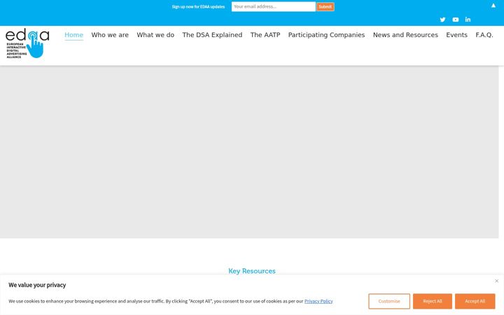 Screenshot van edaa.eu