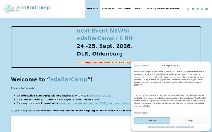 Screenshot of edabarcamp.de