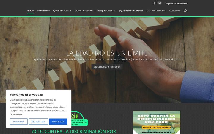 Screenshot of edadsinfronteras.org