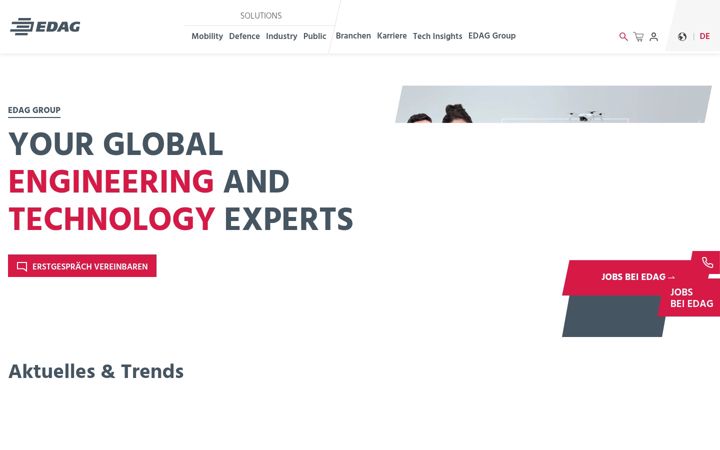 Screenshot of edag.com