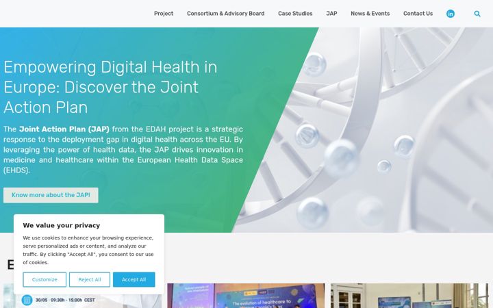 Screenshot of edahproject.info