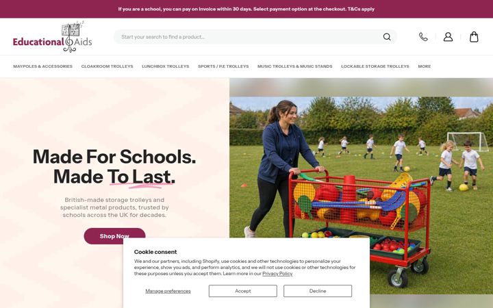 Screenshot of edaids.com