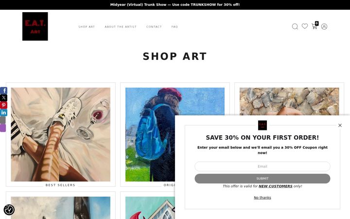 Screenshot of edallanart.com