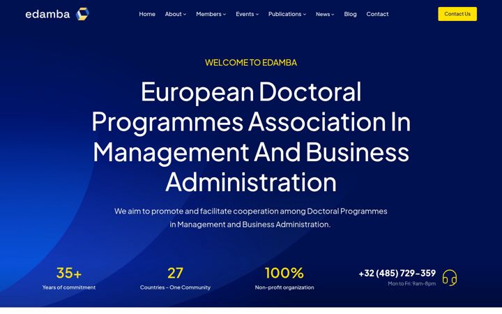 Screenshot of edamba.eu