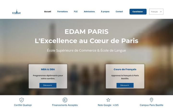 Screenshot of edamparis.com
