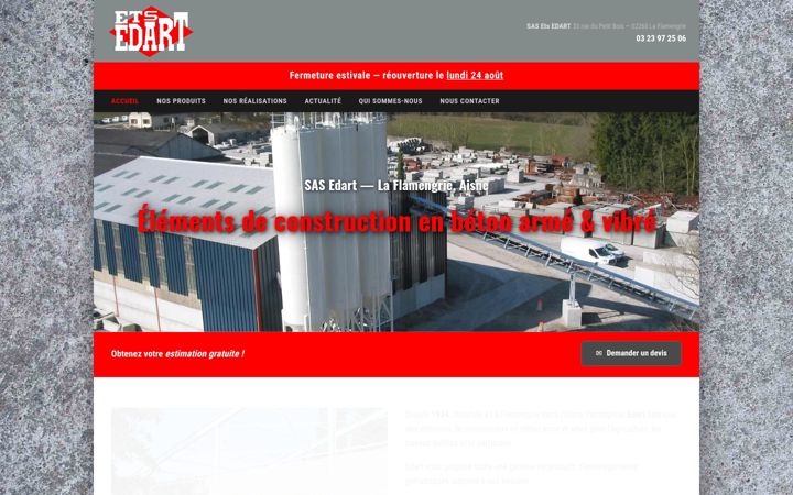 Screenshot of edart.fr