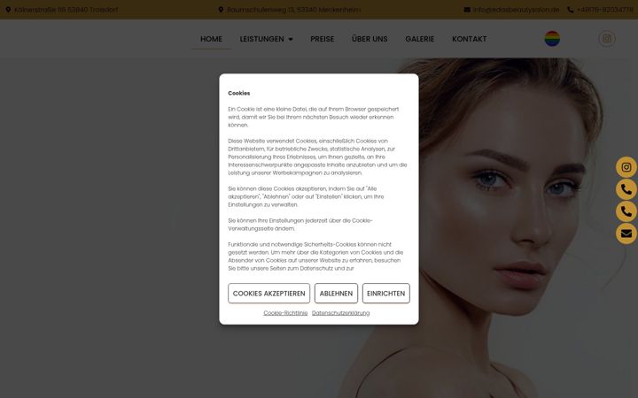 Screenshot of edasbeautysalon.de