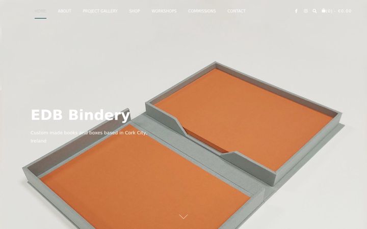 Screenshot of edbbindery.com
