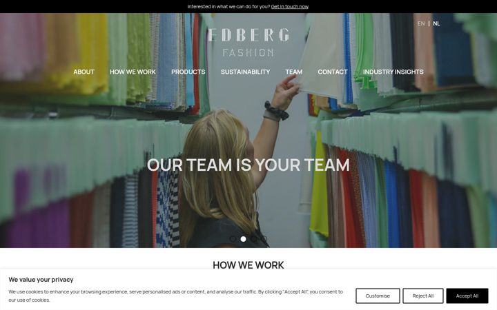 Screenshot of edbergfashion.nl