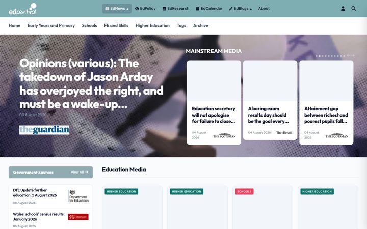 Screenshot of edcentral.uk