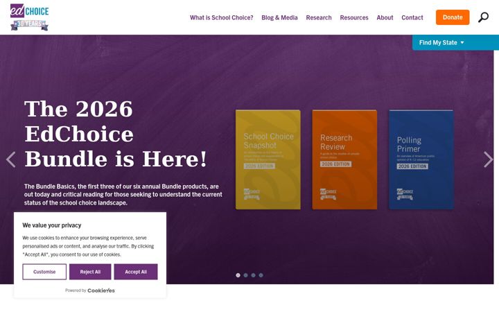 Screenshot of edchoice.org