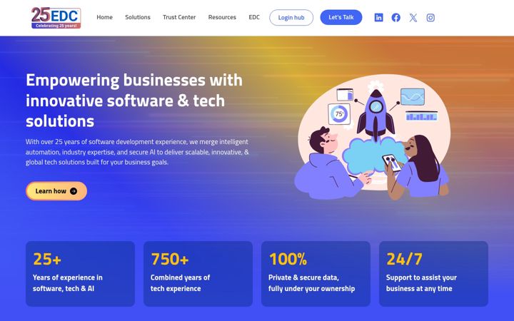 Screenshot of edcus.com