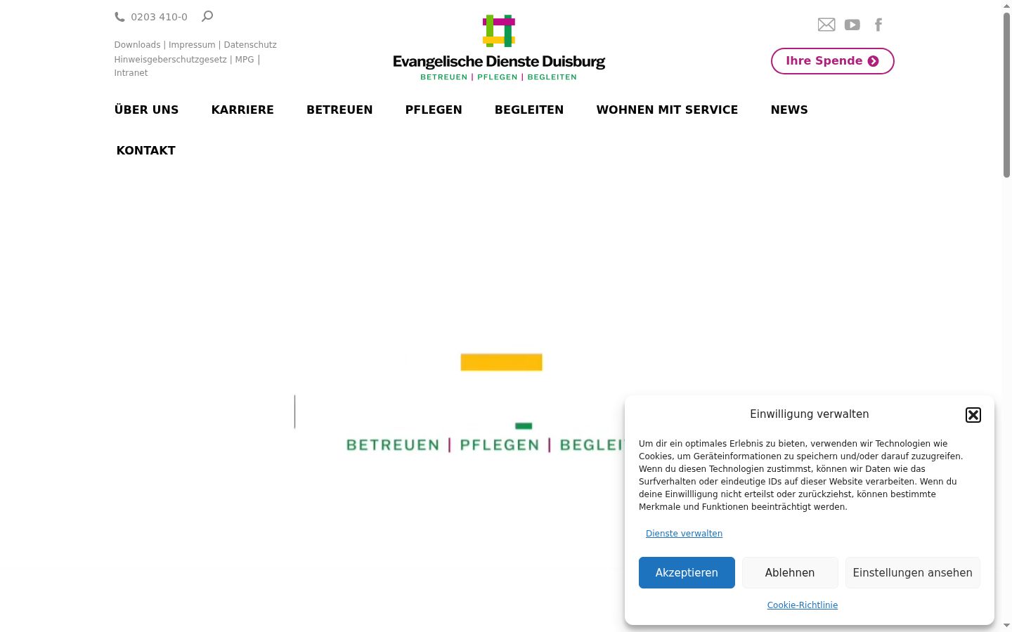 Snimka zaslona bannera za privolu prikazanog prije bilo kakve interakcije