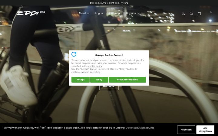 Screenshot of eddibike.com