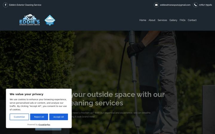 Screenshot of eddiecleaningservices.co.uk