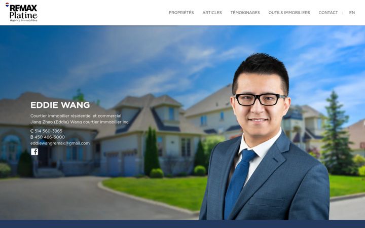 Screenshot of eddiewangmtl.com