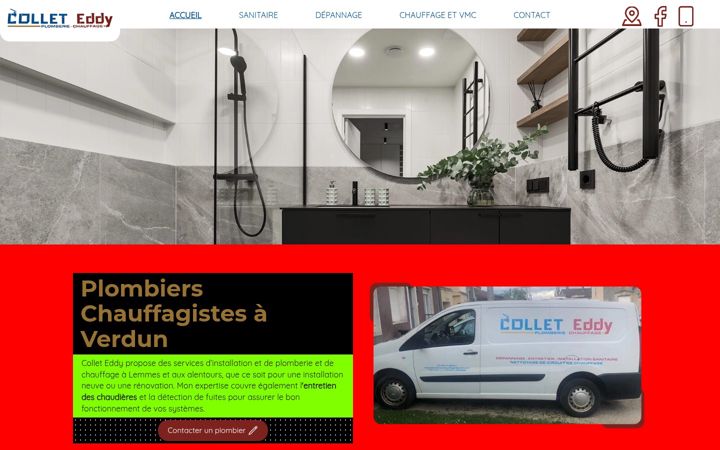 Screenshot of eddyplomberie-chauffage.fr