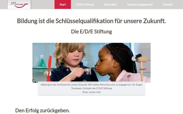 Screenshot of ede-stiftung.de