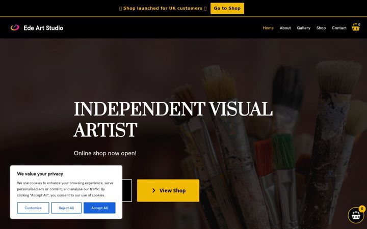 Screenshot of edeartstudio.com