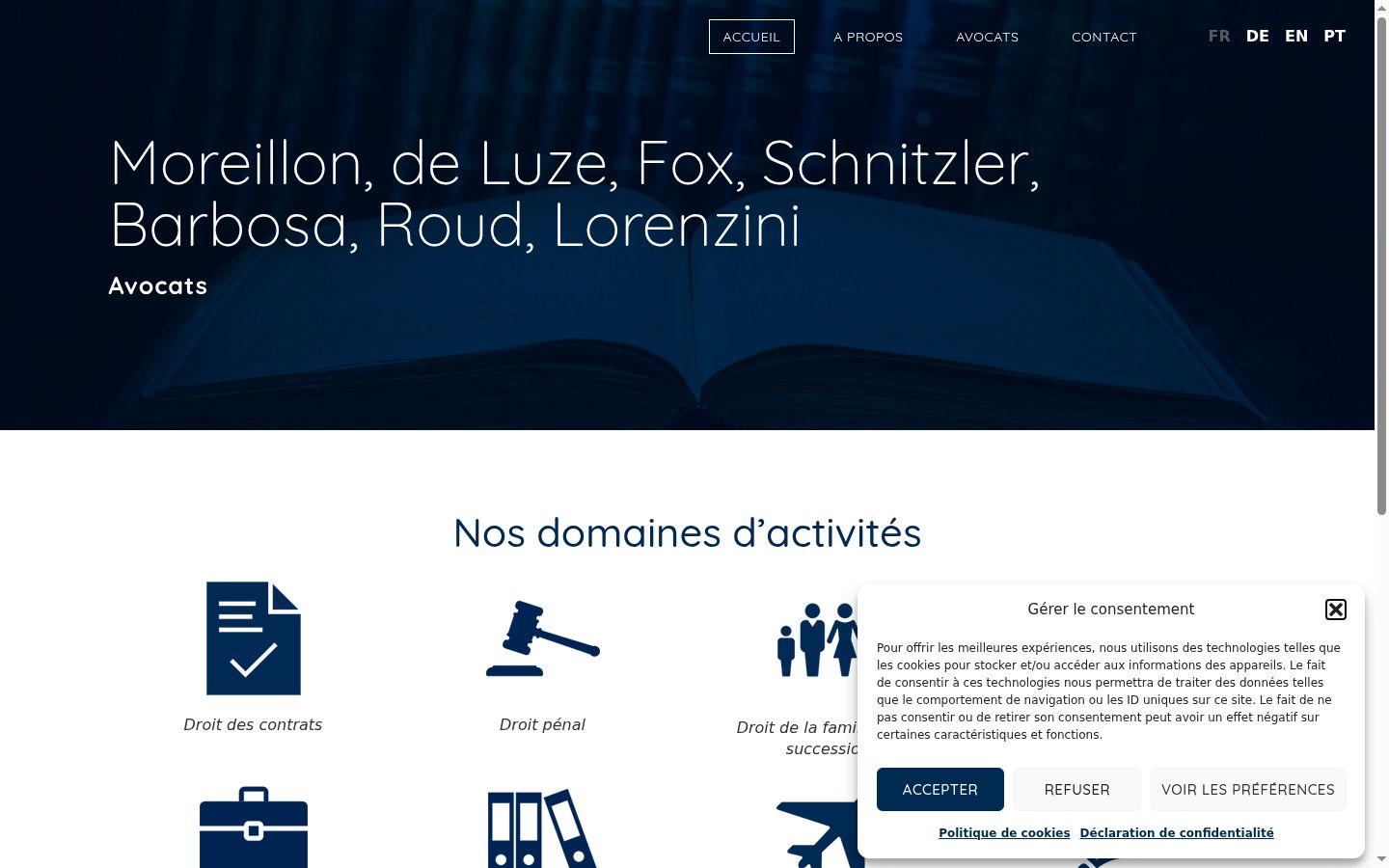 Screenshot del banner di consenso mostrato prima di qualsiasi interazione
