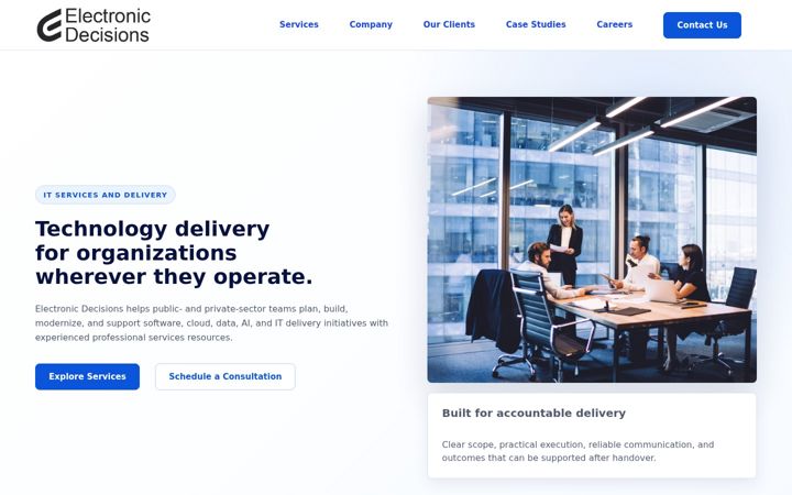 Screenshot of edecis.com
