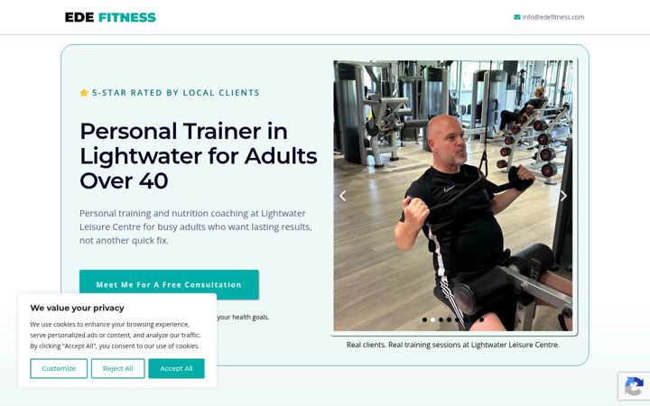 Screenshot of edefitness.com