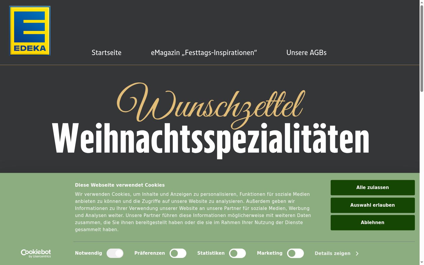 Screenshot of the consent banner shown before any interaction