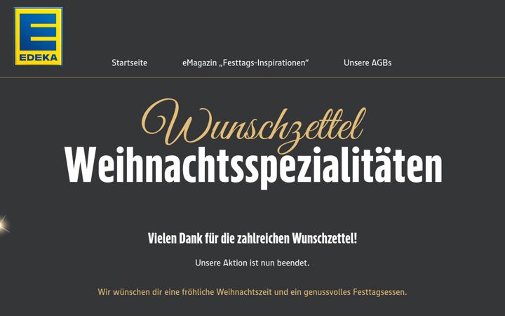 Screenshot of edeka-genusswunschzettel.de