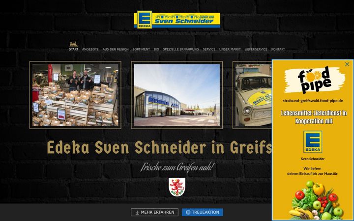 Screenshot of edeka-greifswald.de