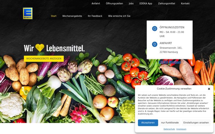 Screenshot of edeka-hamburg.de
