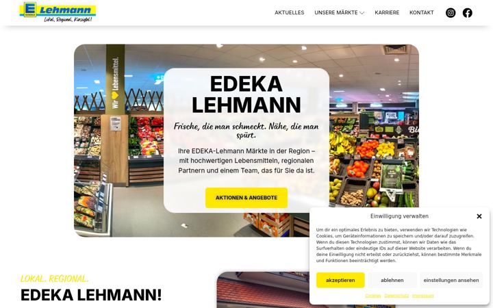Snímek obrazovky edeka-lehmann-kinzigtal.de