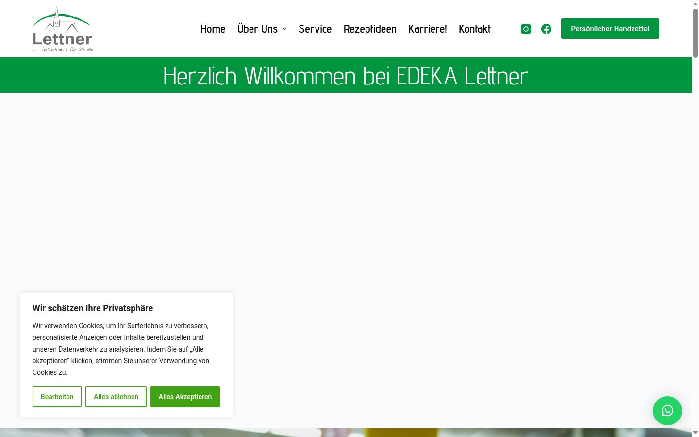 Screenshot tal-banner tal-kunsens muri qabel kwalunkwe interazzjoni