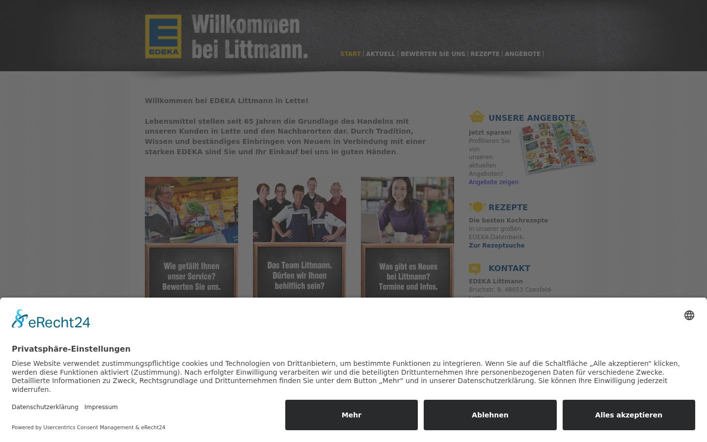 Screenshot tal-banner tal-kunsens muri qabel kwalunkwe interazzjoni
