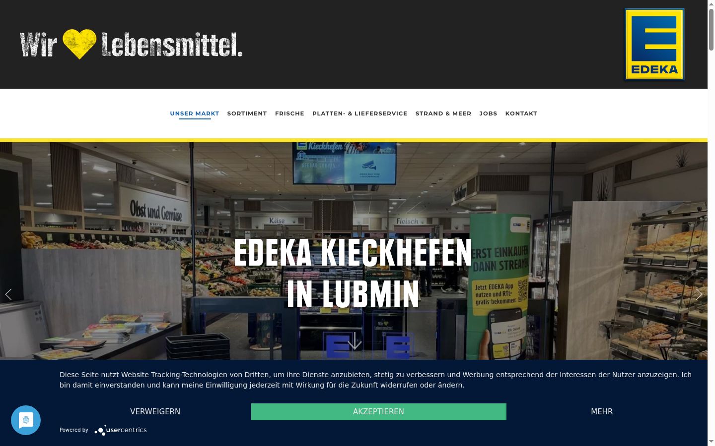 Screenshot tal-banner tal-kunsens muri qabel kwalunkwe interazzjoni