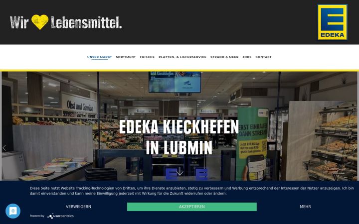 Snímek obrazovky edeka-lubmin.de
