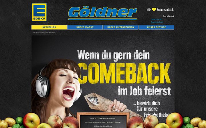 Skärmbild av edeka-oberlausitz.de