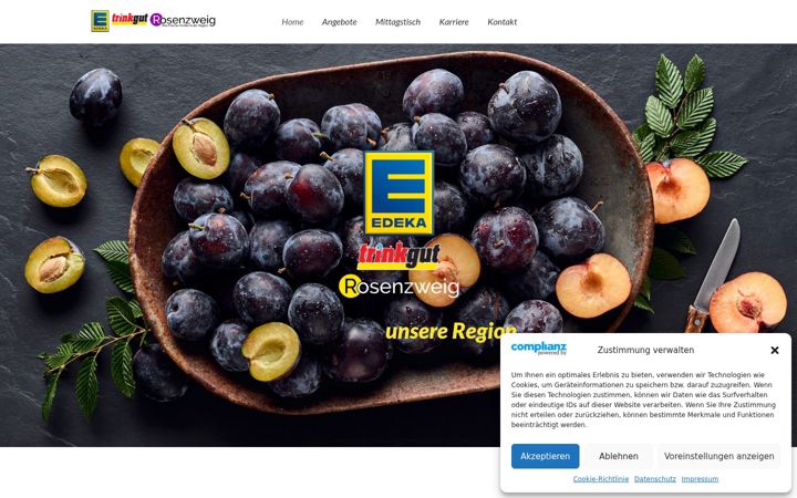 Skärmbild av edeka-rosenzweig.de