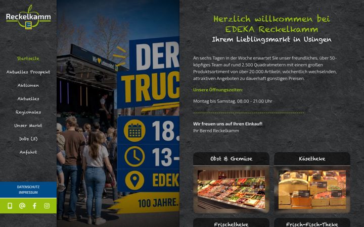 Screenshot of edeka-usingen.de