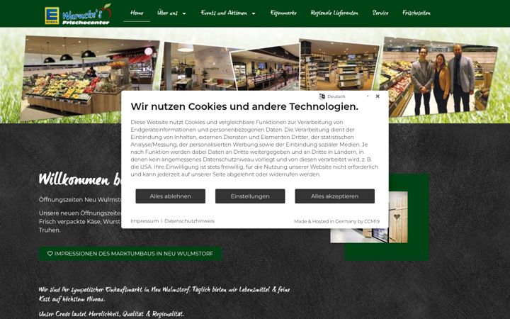 Skärmbild av edeka-warncke.de
