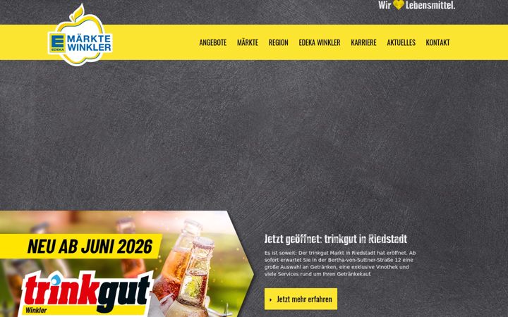 Skärmbild av edeka-winkler.de