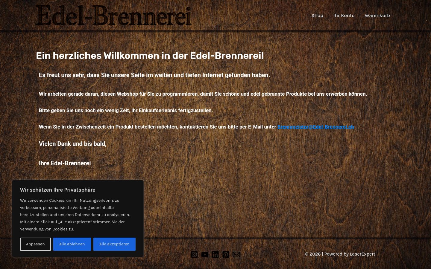 Screenshot del banner di consenso mostrato prima di qualsiasi interazione