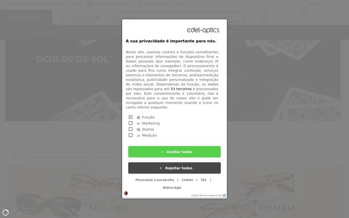 Screenshot of edel-optics.com.br