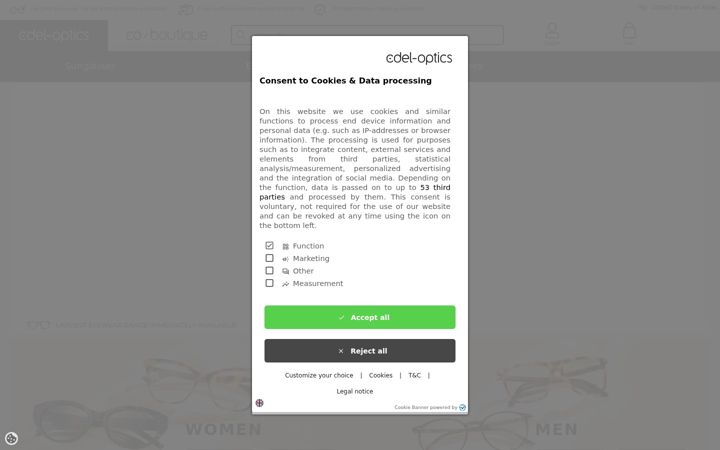 Screenshot του edel-optics.com