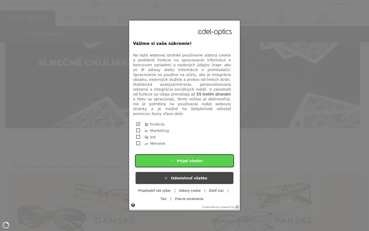 Screenshot of the consent banner shown before any interaction