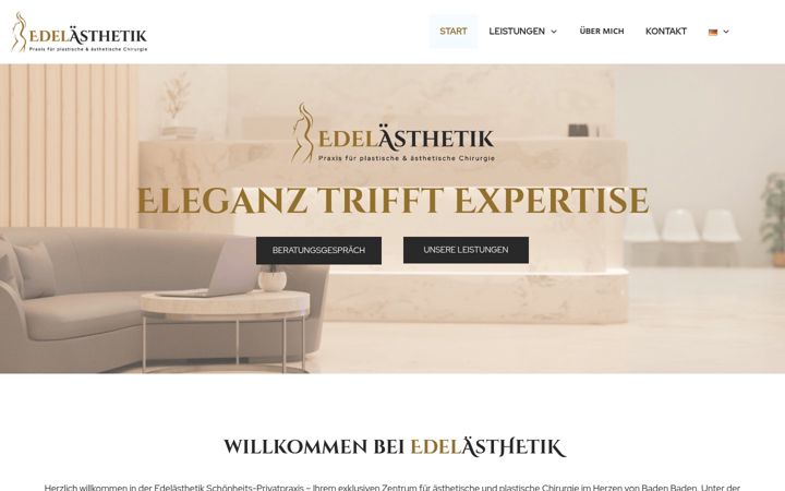 Screenshot of edelaesthetik.com