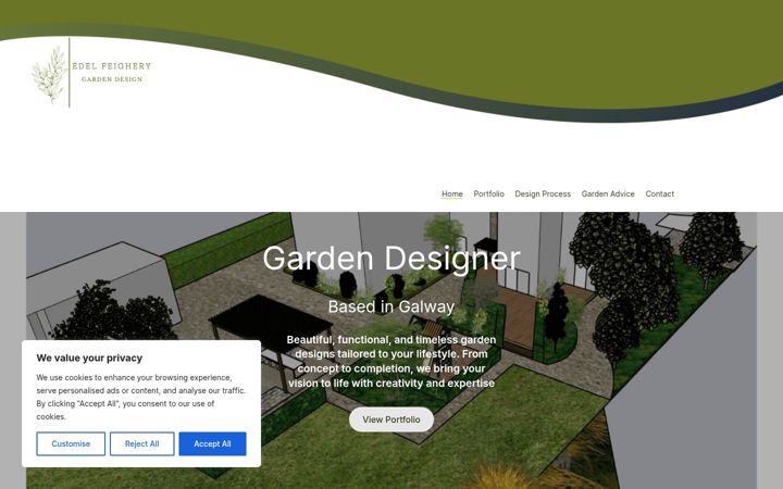 Skærmbillede af edelfeigherygardendesign.ie