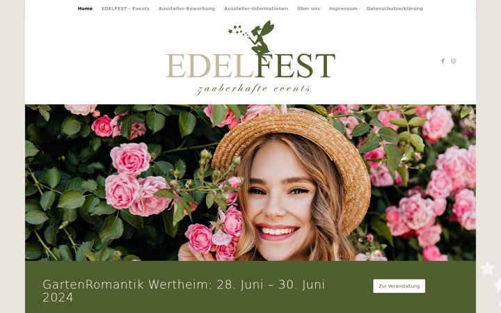 Screenshot of edelfest.de