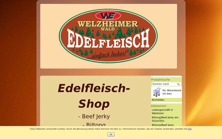 Screenshot of edelfleisch-shop.de
