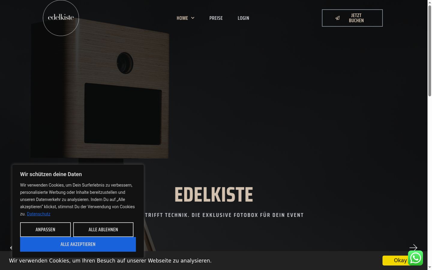 Screenshot tal-banner tal-kunsens muri qabel kwalunkwe interazzjoni