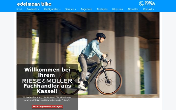 Zrzut ekranu edelmann-bike.de
